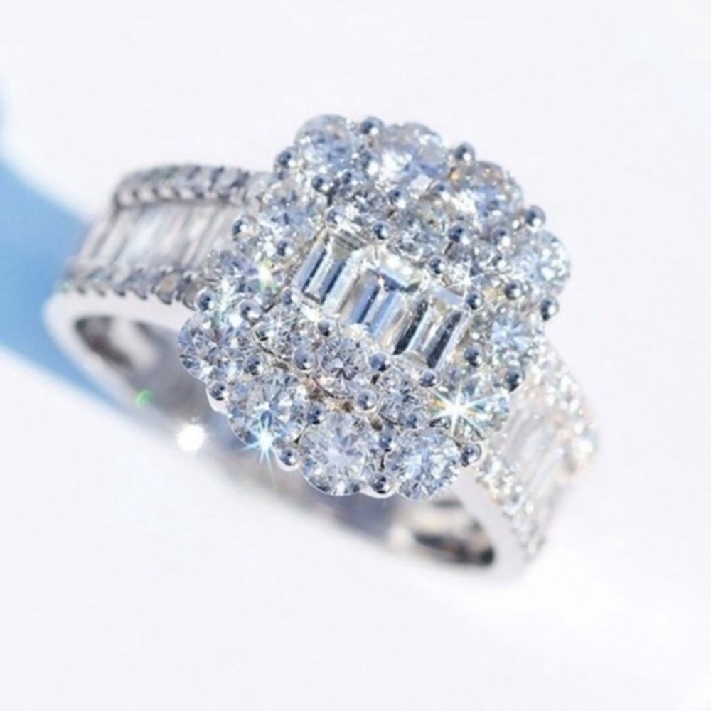 White Sapphire 925 Sterling Silver Ring